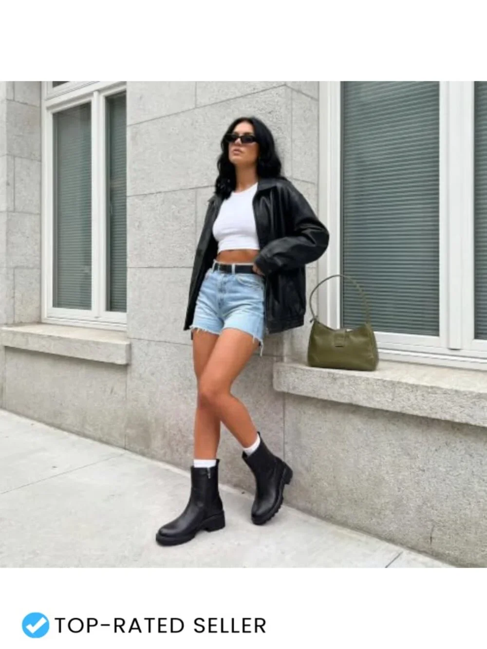 Faux Leather Round Toe Ankle Boots with Chunky Heel Lug Sole